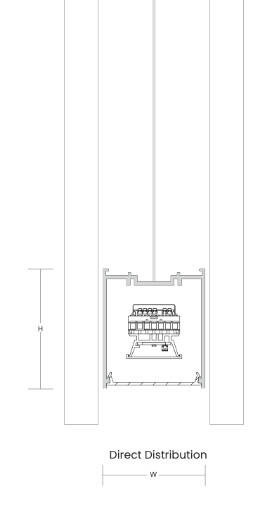 Athena 50 Suspended dimensional drawing