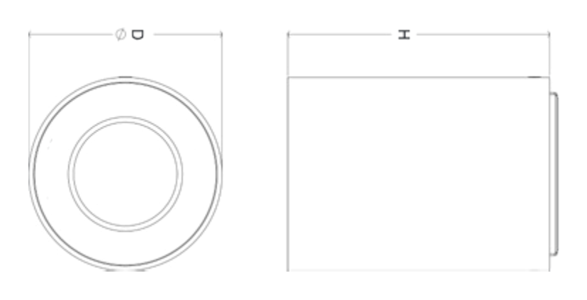 Tube 125 Surface dimensional drawing