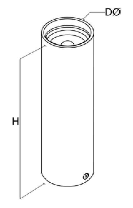 Tube 50 Suspended dimensional drawing